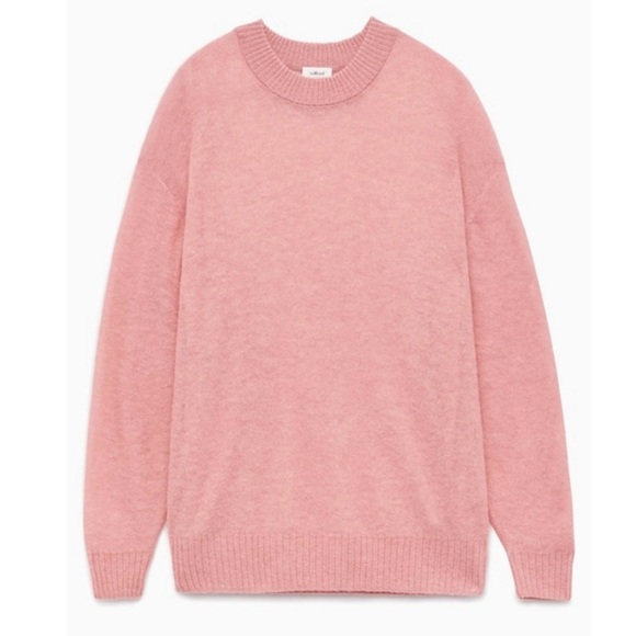 Wilfred Sweaters - Wilfred Aritzia Bernette Sweater Alpaca Wool Blend Pink Oversized Lightweight L